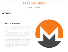 Tablet Screenshot of freemonero.com